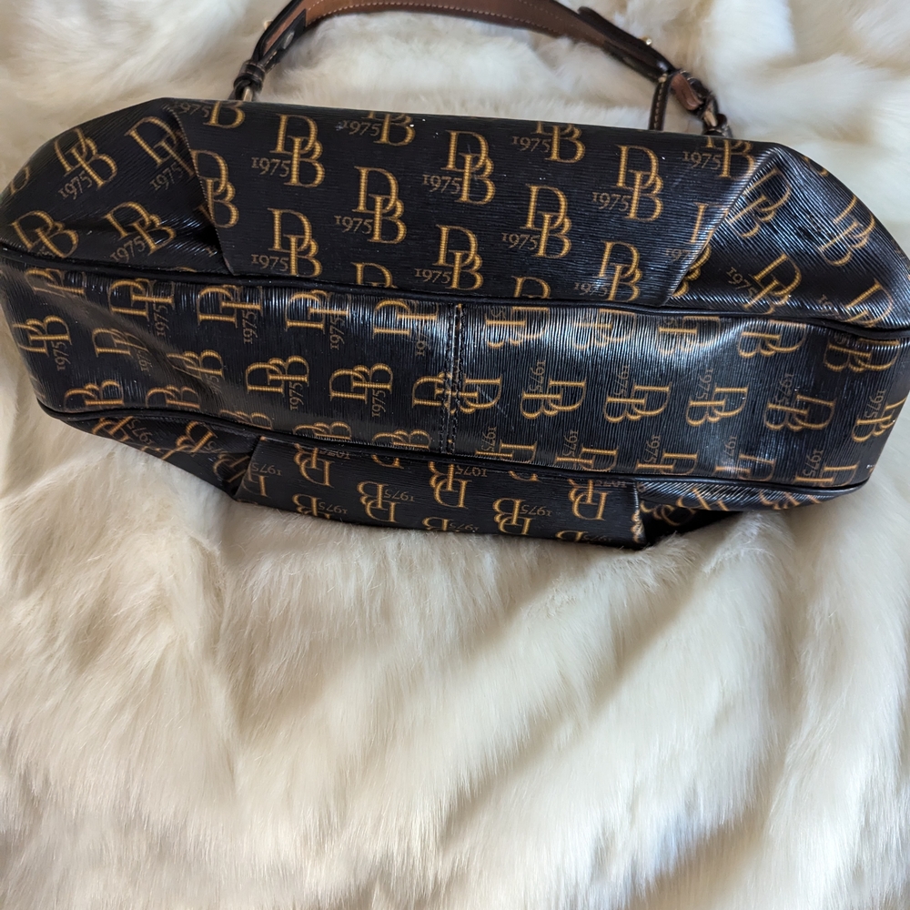 Dooney & Bourke 1975 Collins Black and Brown Women's Designer Bag Purse Luxury - Picture 7 of 13
